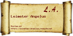 Leimeter Angelus névjegykártya